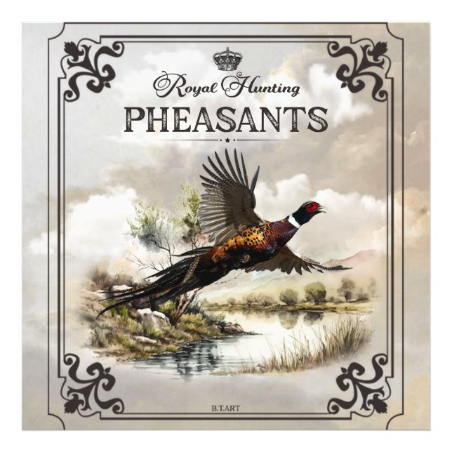 Pheasants, Royal Hunting Photo Print (Front)
