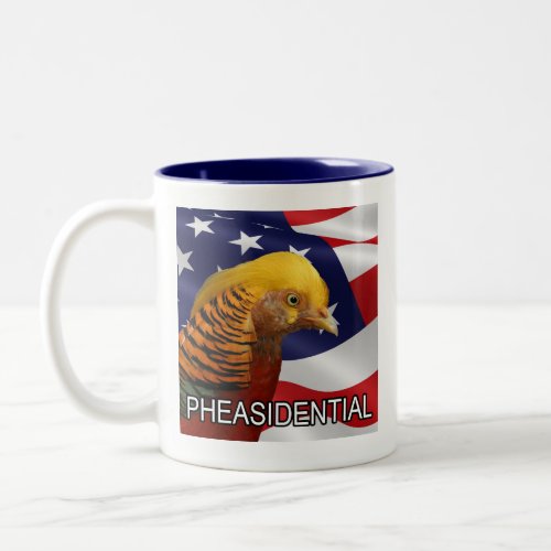 Pheasidential Pheasant Two_Tone Coffee Mug