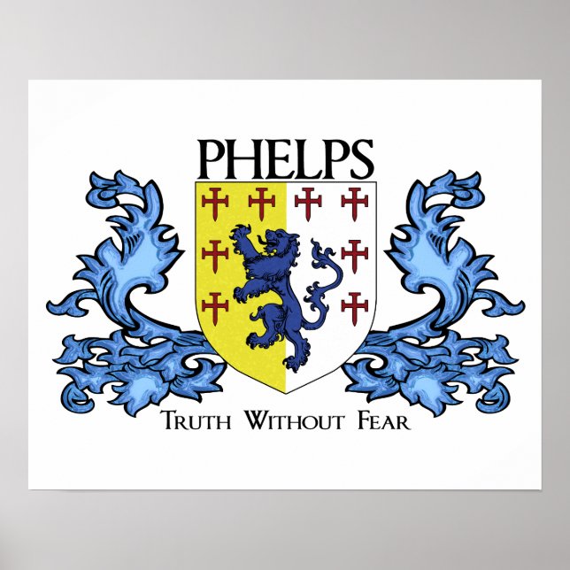 Phelps Family Coat of Arms Poster (Front)