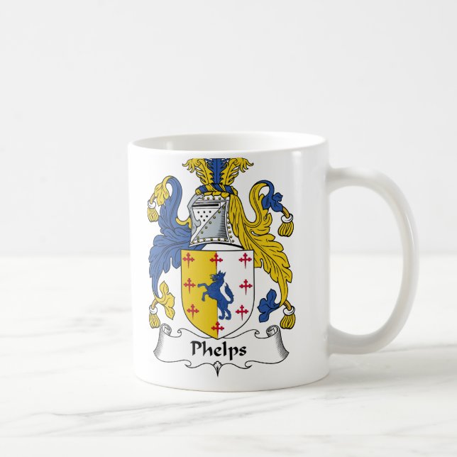 Phelps Family Crest Coffee Mug (Right)