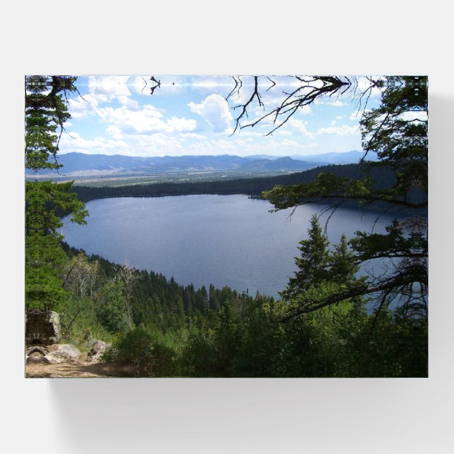 Phelps Lake I at Grand Teton National Park Paperweight (Front)