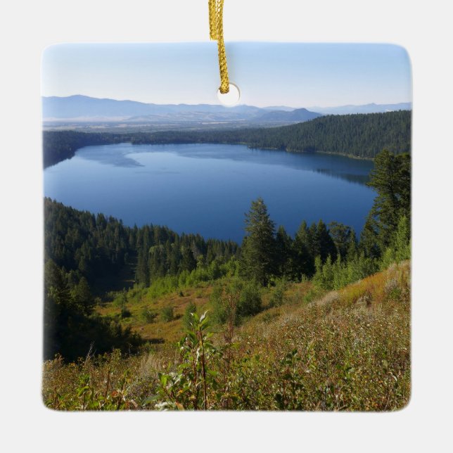 Phelps Lake III at Grand Teton National Park Ceramic Ornament (Front)