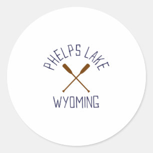 Phelps Lake Wyoming Outdoors Vintage 1 Classic Round Sticker