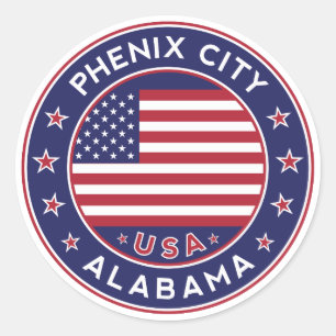 Phenix, Alabama Classic Round Sticker