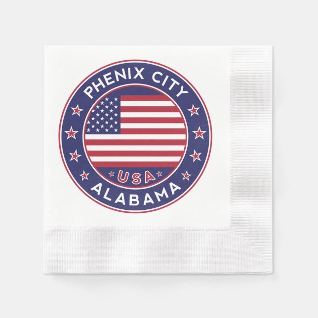 Phenix, Alabama Napkins (Front)
