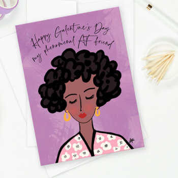 Phenomenal Af Friend Galentine’s Day  Holiday Card by TheSpottedOlive at Zazzle