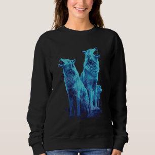 Phenomenal Howling Wolves Wolf Pack Retro Awesomen Sweatshirt