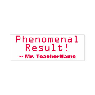 "Phenomenal Result!" Marking Rubber Stamp