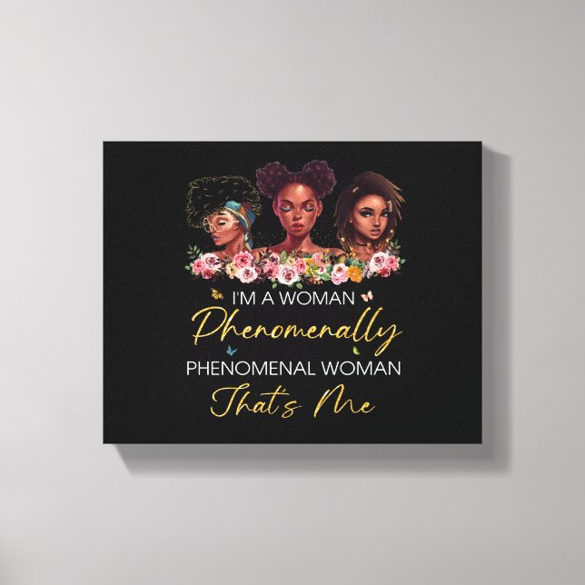 Phenomenal woman Wrapped Canvas Print (Front)