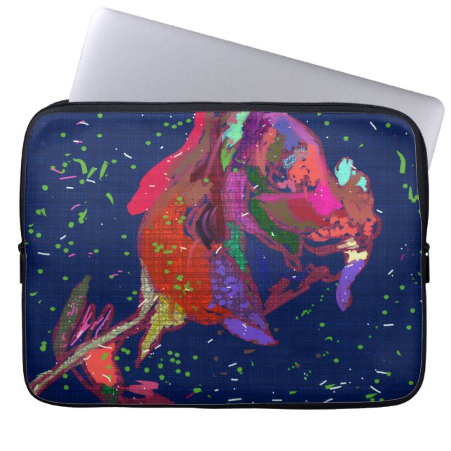 Phenomenally Colored Flower  Laptop Sleeve (Front)