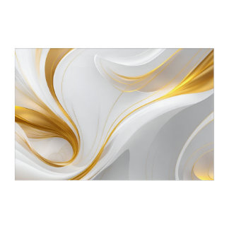 Phenomenon Flow White Gold L04 Acrylic Print