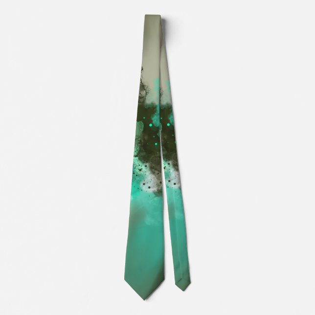 Phenomenon - Green White Gray Sea Foam Sage Neck Tie (Front)