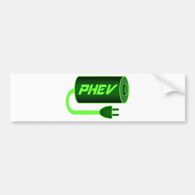 PHEV green battery Bumper Sticker (Front)