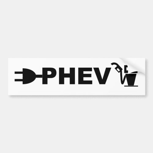 PHEV plug and pump Bumper Sticker