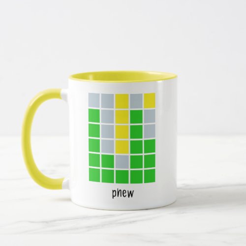 Phew Wordle gift Phew wordle birthday present Mug