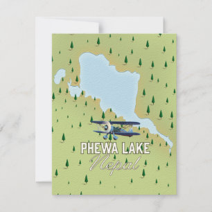 Phewa Lake Nepal travel map