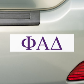 Phi Alpha Delta Greek Letters Bumper Sticker