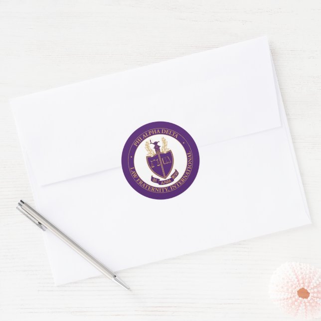 Phi Alpha Delta Logo Classic Round Sticker (Envelope)