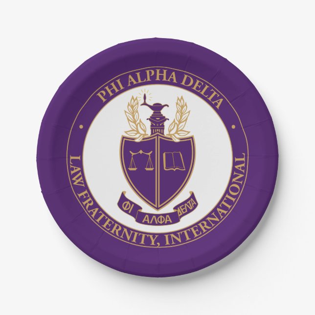 Phi Alpha Delta Logo Paper Plates (Front)