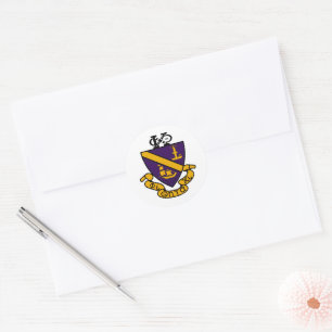 Phi Chi Theta Color Crest Classic Round Sticker