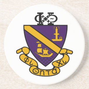 Phi Chi Theta Color Crest Coaster