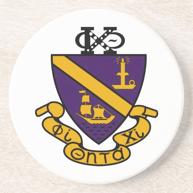 Phi Chi Theta | Color Crest Coaster (Front)