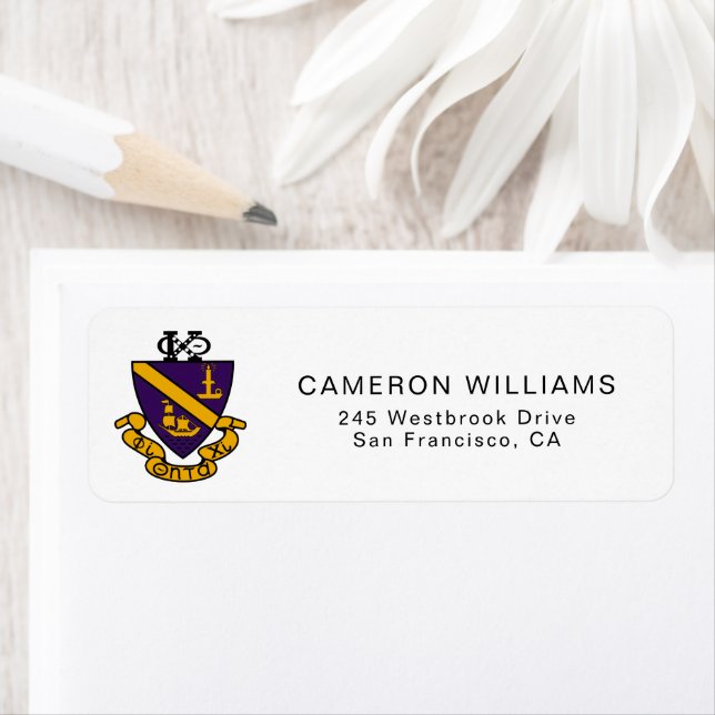 Phi Chi Theta | Color Crest Label (Insitu)