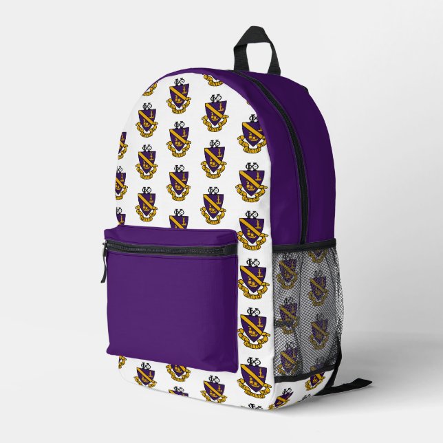 Phi Chi Theta | Color Crest Printed Backpack (Back Corner Right)