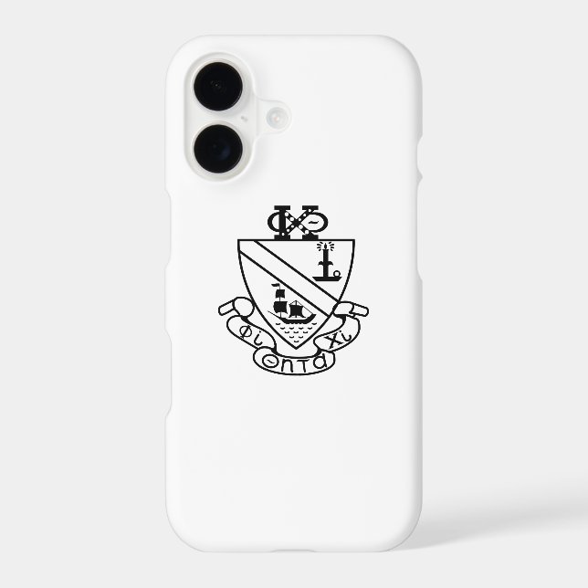 Phi Chi Theta Crest | B&W Case-Mate iPhone Case (Back)