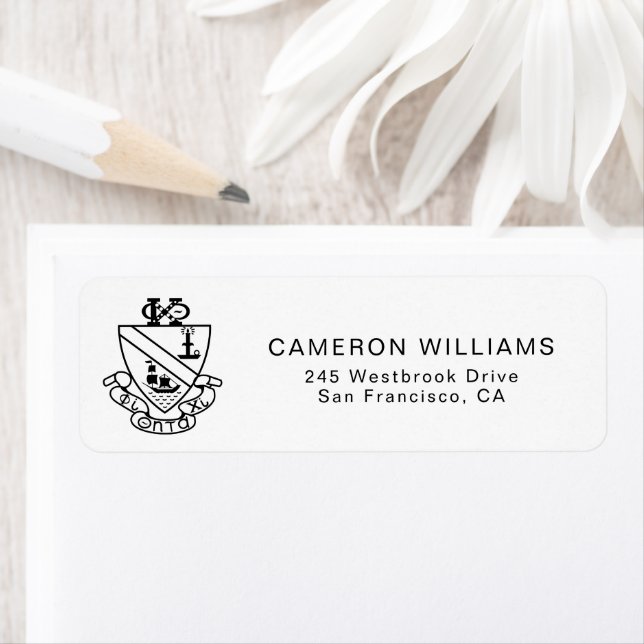 Phi Chi Theta Crest | B&W Label (Insitu)