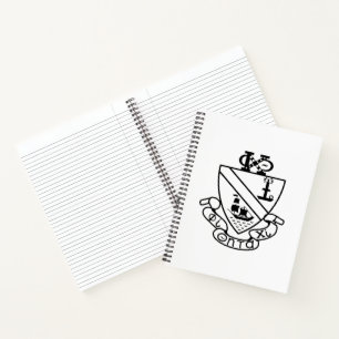 Phi Chi Theta Crest B&W Notebook