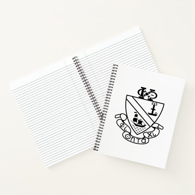 Phi Chi Theta Crest | B&W Notebook (Inside)