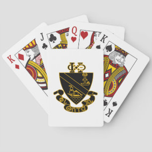 Phi Chi Theta Crest Gold and Black Poker Cards