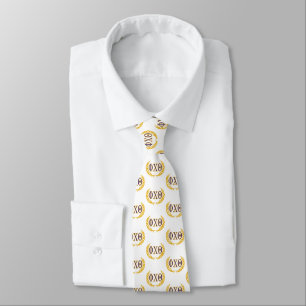 Phi Chi Theta Greek with Wreath Neck Tie