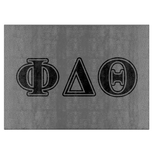 Phi Delta Theta Black Letters Cutting Board | Zazzle.com