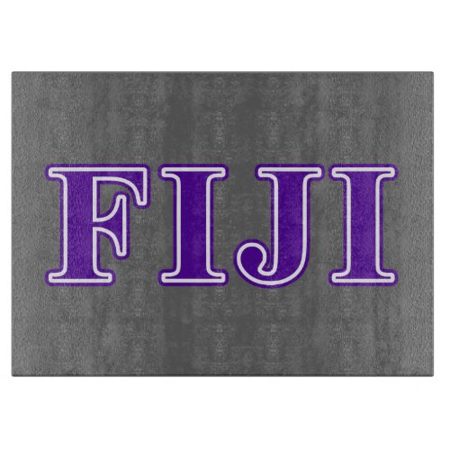 Phi Gamma Delta Purple Letters Cutting Board