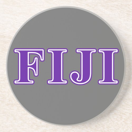 Phi Gamma Delta Purple Letters Drink Coaster