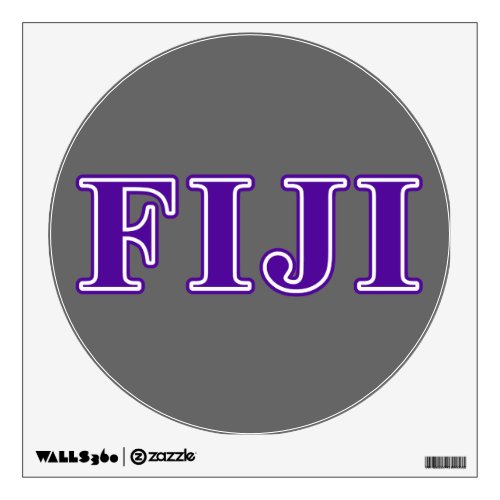 Phi Gamma Delta Purple Letters Wall Sticker