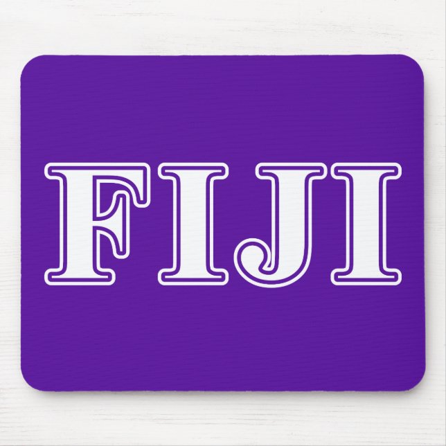 Phi Gamma Delta Whie and Purple Letters Mouse Pad (Front)