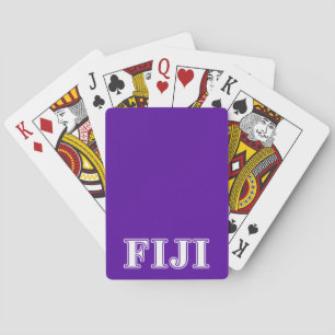 Phi Gamma Delta Whie and Purple Letters Poker Cards