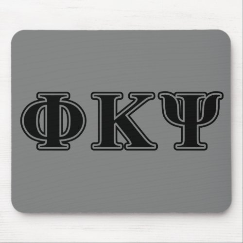 Phi Kappa Psi Black Letters Mouse Pad