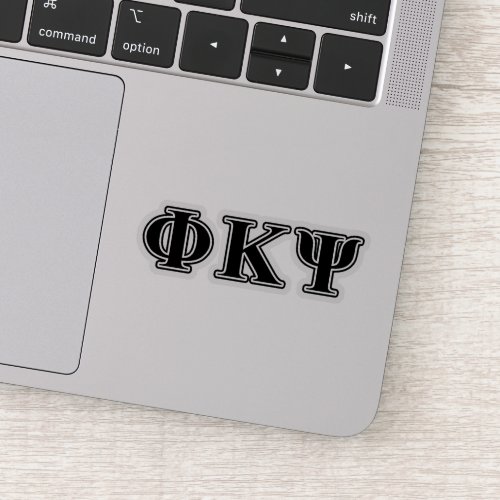 Phi Kappa Psi Black Letters Sticker