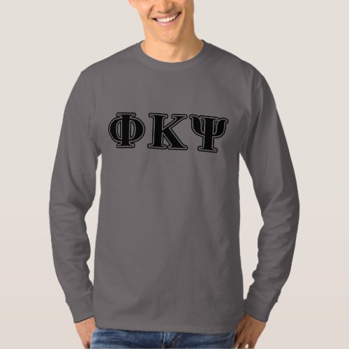 Phi Kappa Psi Black Letters T_Shirt