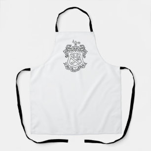 Phi Kappa Psi Fraternity Official Coat of Arms B&W Apron