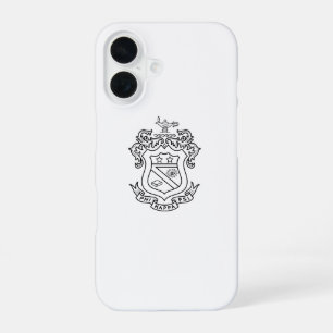 Phi Kappa Psi Fraternity Official Coat of Arms B&W iPhone 16 Case
