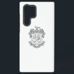 Phi Kappa Psi Fraternity Official Coat of Arms B&W Samsung Galaxy S22 Ultra Case<br><div class="desc">This product proudly showcases the official Coat of Arms for Phi Kappa Psi Fraternity, rendered in striking black and white line art. The design centers on a detailed shield, featuring symbolic elements within its sections: two stars, an all-seeing eye with radiating lines, and a rectangular block. Above the shield, an...</div>