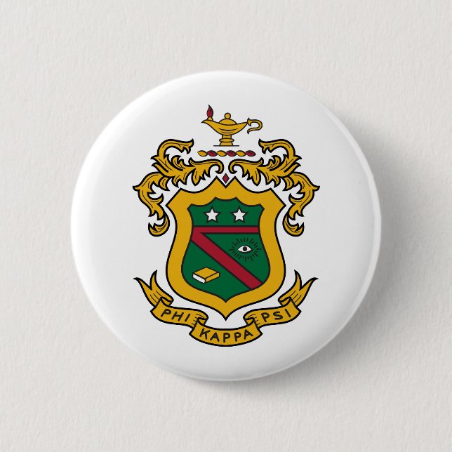 Phi Kappa Psi Fraternity Official Coat of Arms Button (Front)