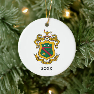 Phi Kappa Psi Fraternity Official Coat of Arms Ceramic Ornament