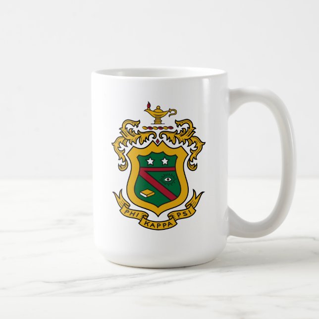 Phi Kappa Psi Fraternity Official Coat of Arms Coffee Mug (Right)