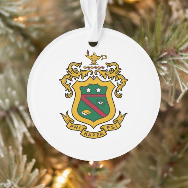 Phi Kappa Psi Fraternity Official Coat of Arms Ornament (Tree)